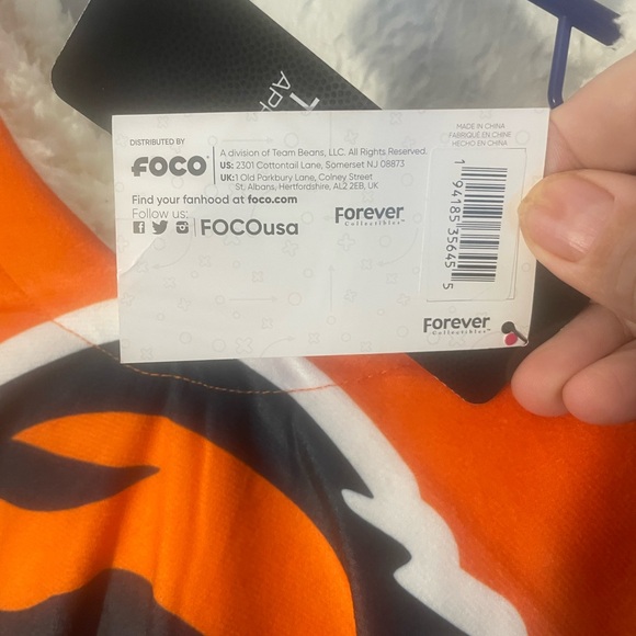 NWT FOCO NFL Team Reversible Oversized Sherpa Lined Hoodie Sweatshirt AOP Logo - Picture 5 of 10